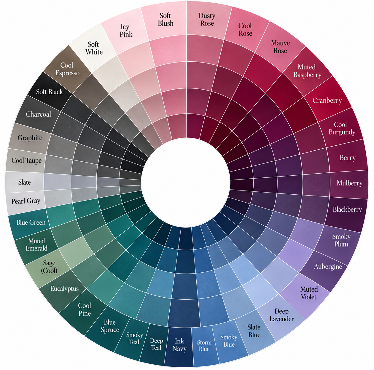 soft winter color palette/style findora